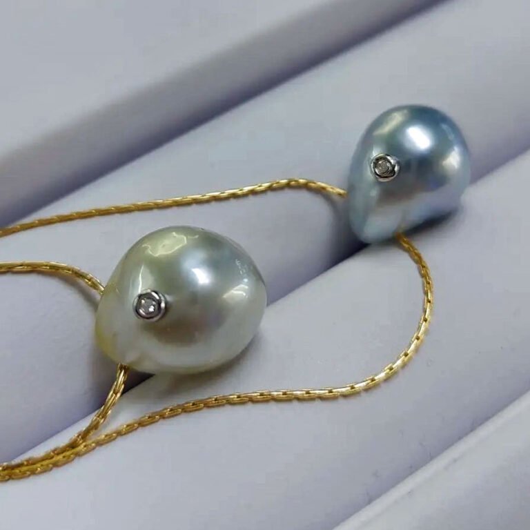 Boucles D'oreilles En Perles Noires De Tahiti Avec Tanzanite Et Iolite – Argent Sterling, Neuves Avec étiquettes