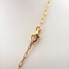 Collier chaîne traversante en plaqué or, 1 perle de Tahiti ronde, catégorie B, 11.7mm, gris vert rosé - détail fermoir