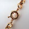 Collier en chaîne plaqué or mailles rondes, 1 perle de Tahiti ronde, catégorie C, 13.9mm, vert foncé - détail fermoir