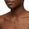 Pendentif en plaqué or, zircon, 1 perle de Tahiti ronde, catégorie C, 11mm, vert