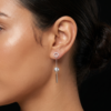 Boucles d'oreilles en argent 925 rhodié, 2 perles de Tahiti rondes, catégories A/B, 11.4mm, gris rosé