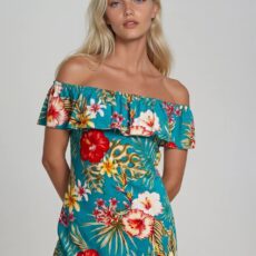 Robe SYLVIA faite main – élégance tropicale et coupe fluide. Création exclusive COCOBLANC à découvrir à Moorea, Polynésie française.